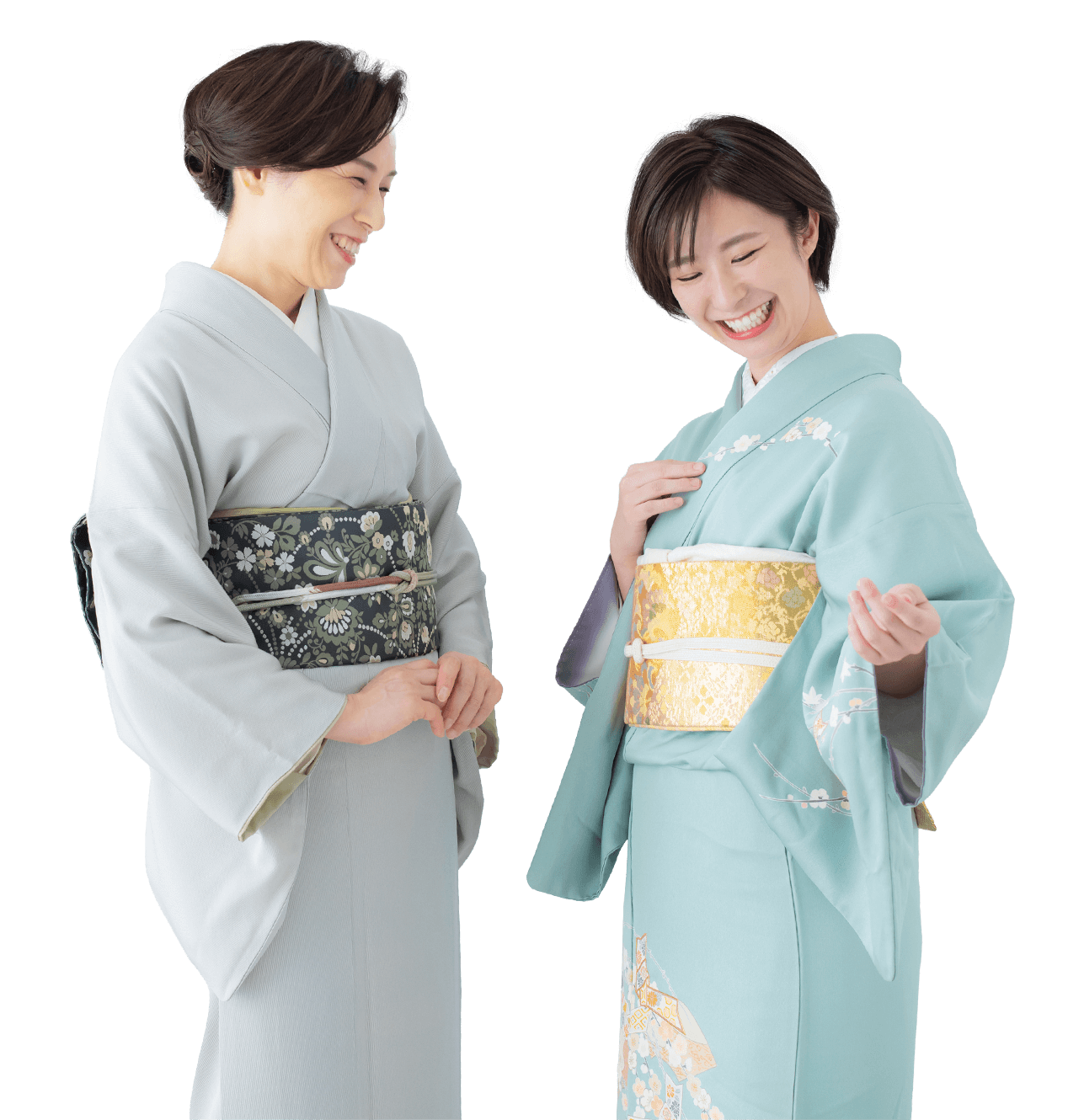 着物を楽しむ二人の女性